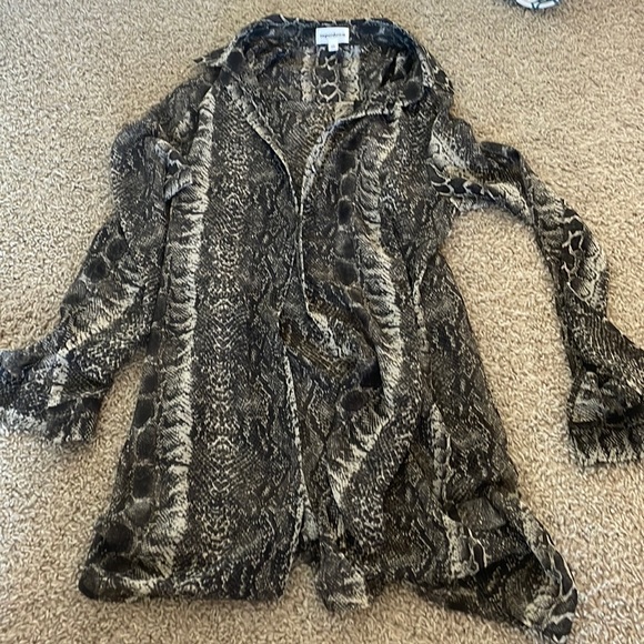 Superdown Snakeprint Button Down - Picture 1 of 3